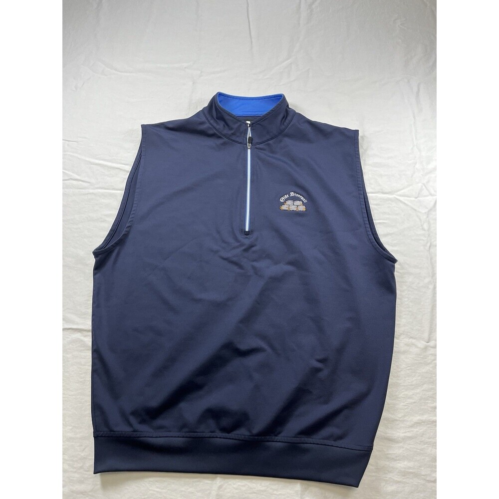 FootJoy Olde Stonewall Golf Club Men's 1/4 Zip Performance Vest Navy Blue Medium